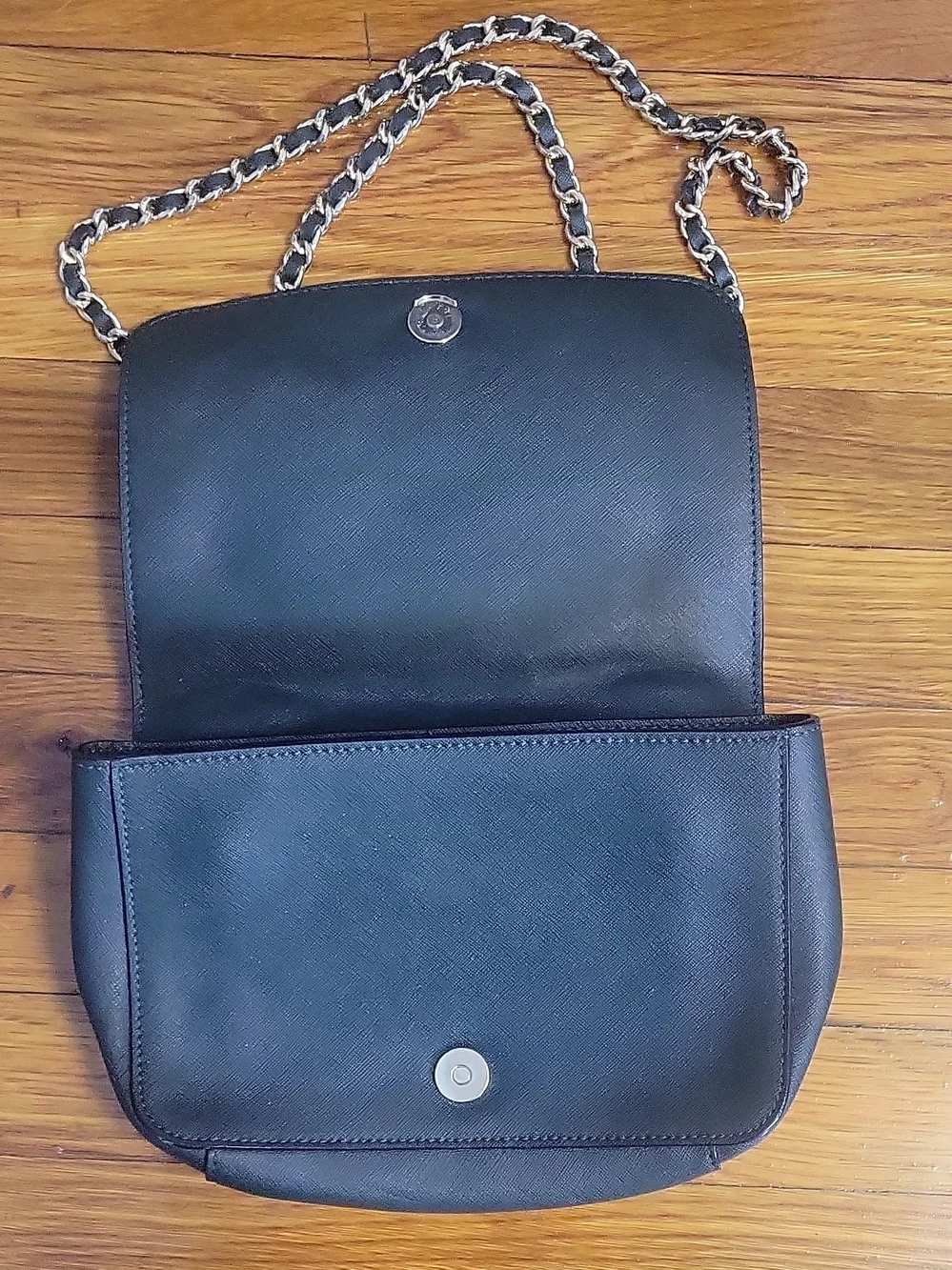 Black Chain-Strap Crossbody Bag - Tory Burch Logo